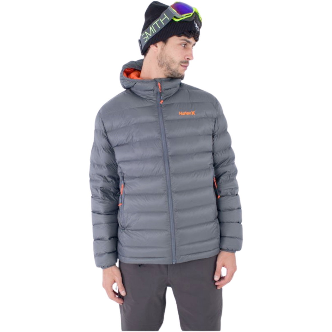 2026 Hurley Mens Cayuga Puffer Jacket MJKEU00036 - Dark Stone Grey